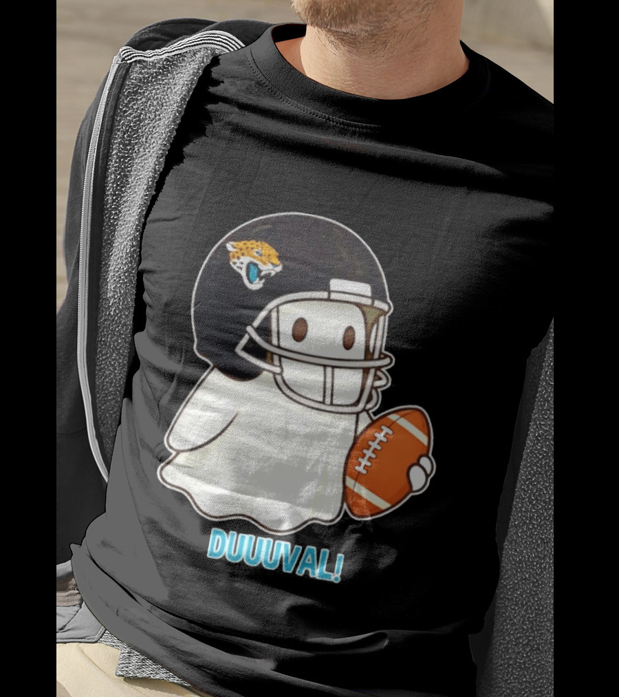 Jacksonville Jaguars Ghost Football Duuuval Halloween 2026 T-Shirt