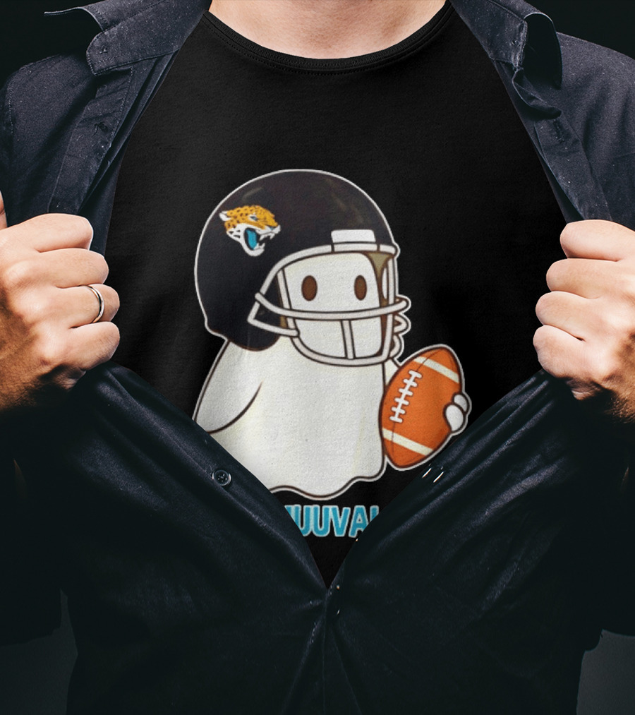 Jacksonville Jaguars Ghost Football Duuuval Halloween 2026 T-Shirt