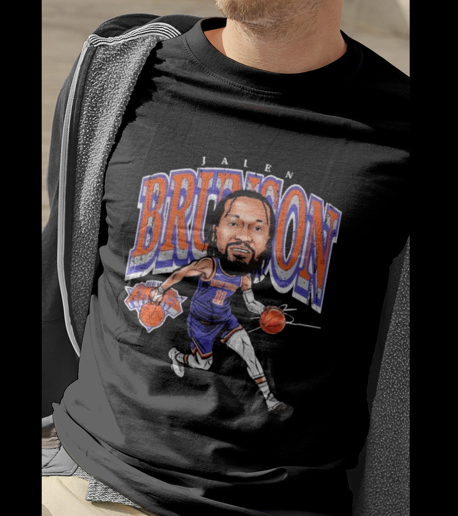 Jalen Brunson 11 New York Knicks Basketball Cartoon T-Shirt