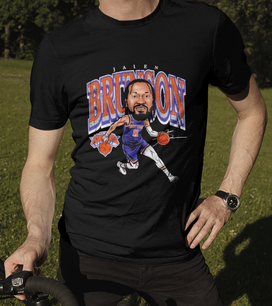 Jalen Brunson 11 New York Knicks Basketball Cartoon T-Shirt