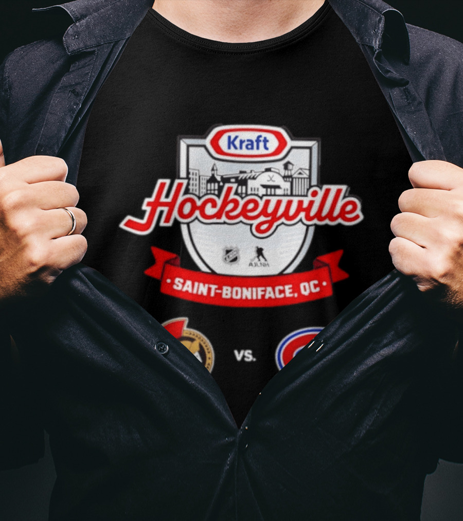 Kraft Hockeyville Saint Boniface QC Ottawa Senators Vs Montreal Canadiens NHL AHL Matchup T-Shirt