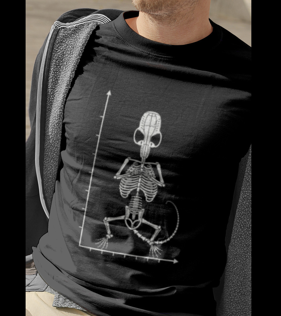 Mouse Skeleton Scientific Anatomy With Diagram Graph Chart T-Shirt