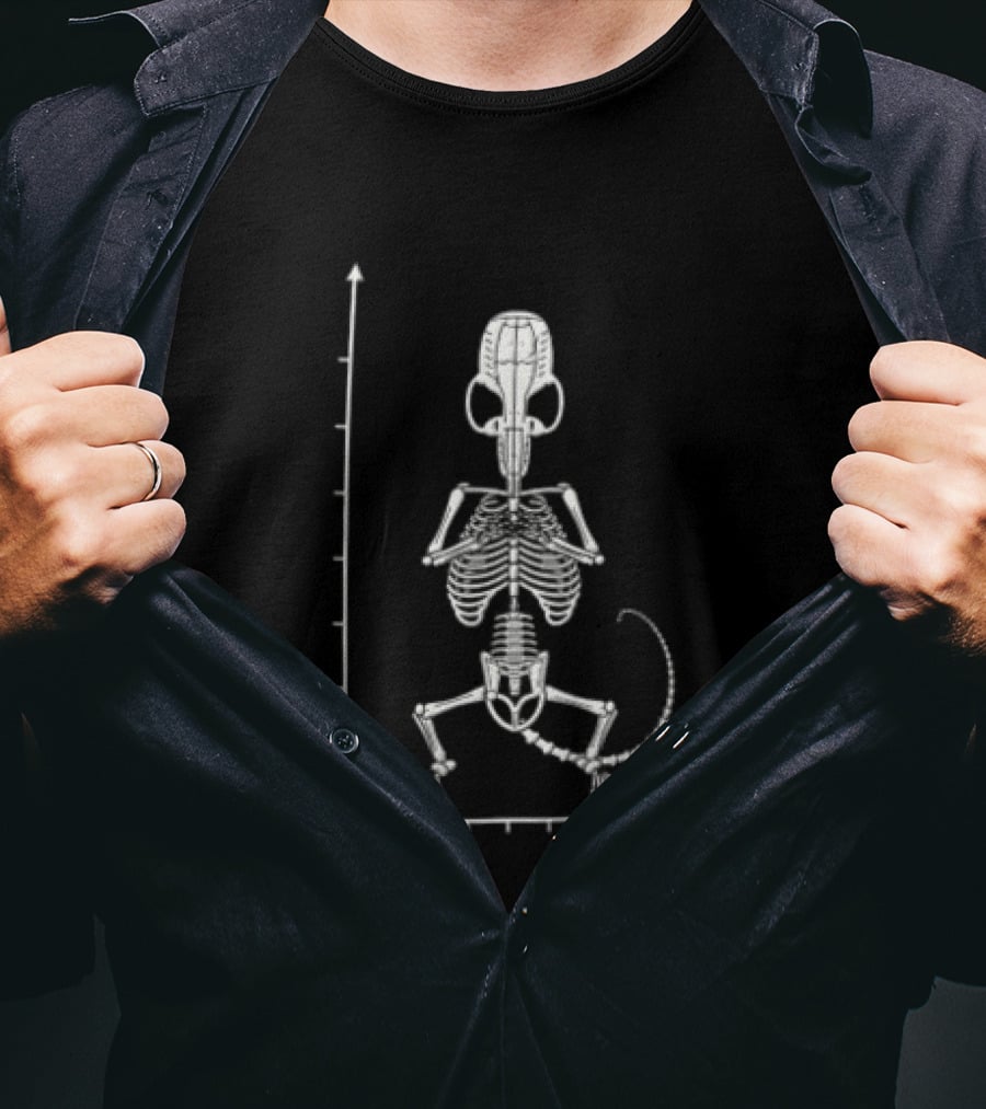 Mouse Skeleton Scientific Anatomy With Diagram Graph Chart T-Shirt