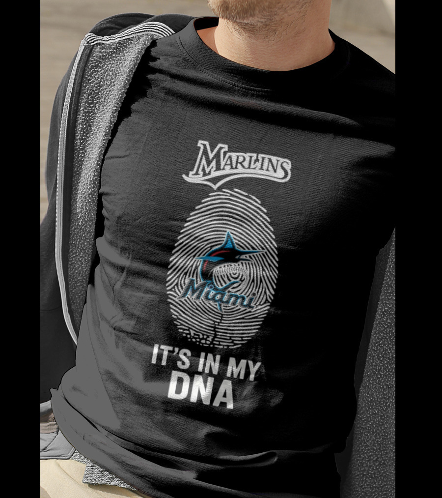 Marlins Miami It's In My DNA MLB Baseball Fan Gear T-Shirt