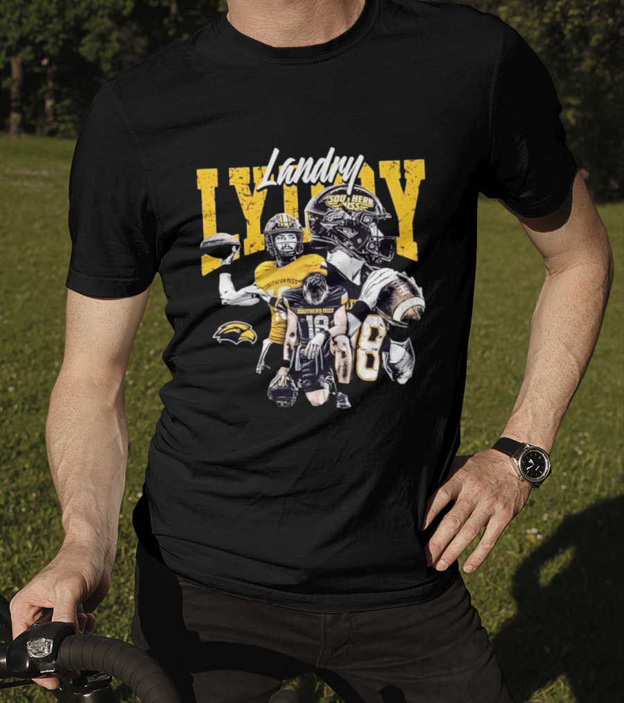 Landry Lyddy Southern Miss Golden Eagles NCAA Football Collage T-Shirt