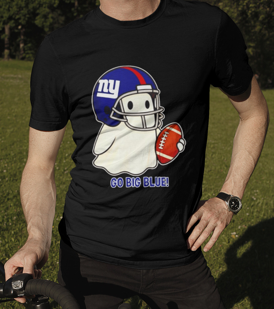 New York Giants Ghost Go Big Blue Halloween 2026 Football T-Shirt