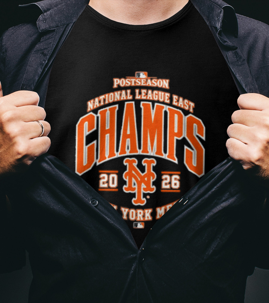 New York Mets 2026 National League East Champs Postseason T-Shirt