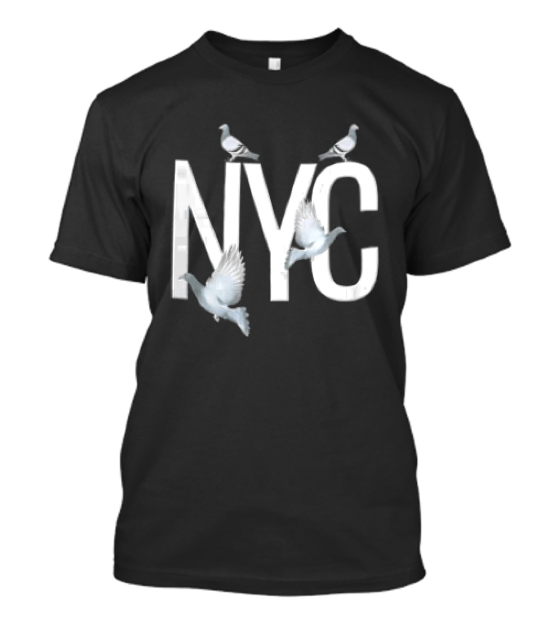 NYC Three Pigeons Flying Over T-Shirt