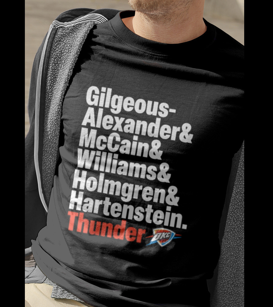 Oklahoma City Thunder 2026 Gilgeous Alexander McCain Williams Holmgren Hartenstein T-Shirt