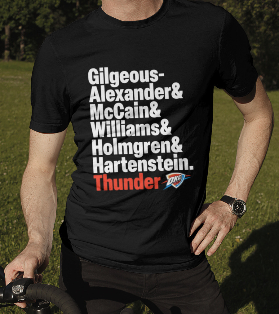 Oklahoma City Thunder 2026 Gilgeous Alexander McCain Williams Holmgren Hartenstein T-Shirt