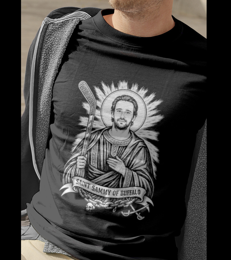Saint Sammy Of Buffalo Mattias Samuelsson Buffalo Sabres Hockey Halo T-Shirt