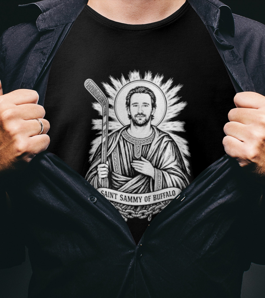 Saint Sammy Of Buffalo Mattias Samuelsson Buffalo Sabres Hockey Halo T-Shirt