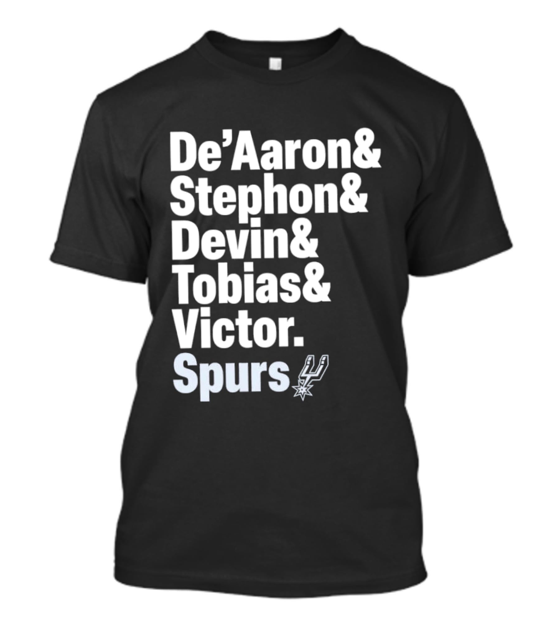 San Antonio Spurs De'Aaron Stephon Devin Tobias Victor Lineup 2026 T-Shirt