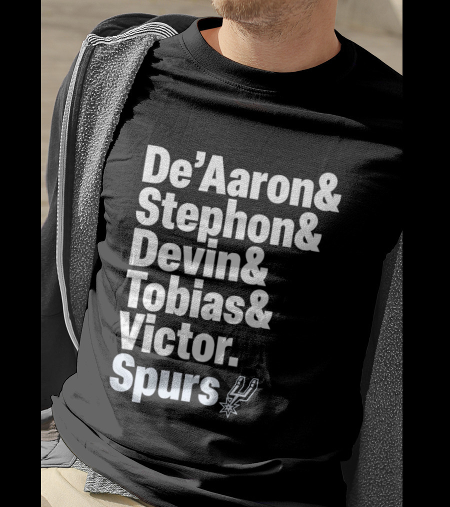 San Antonio Spurs De'Aaron Stephon Devin Tobias Victor Lineup 2026 T-Shirt