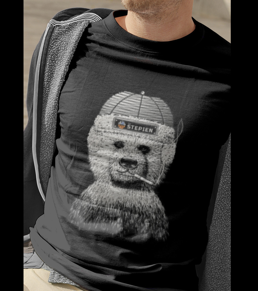 The Stepien Bear Wear Hat Smoking Cigarette T-Shirt