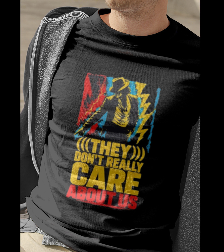 They Don't Really Care About Us Michael Jackson Iconic Pose Lightning T-Shirt