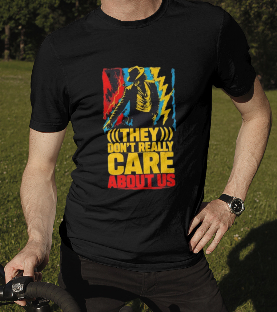 They Don't Really Care About Us Michael Jackson Iconic Pose Lightning T-Shirt