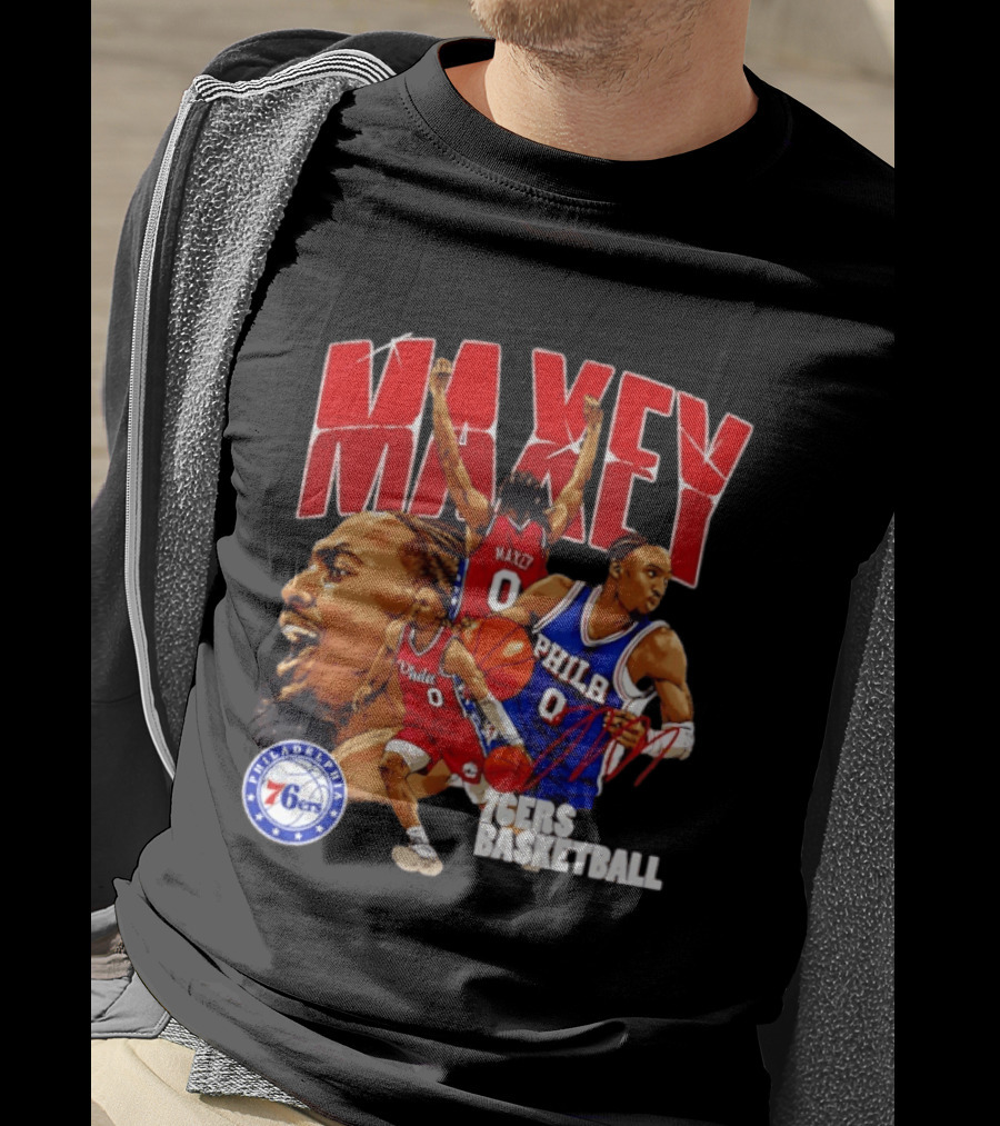 Tyrese Maxey Philadelphia 76ers Collage T-Shirt