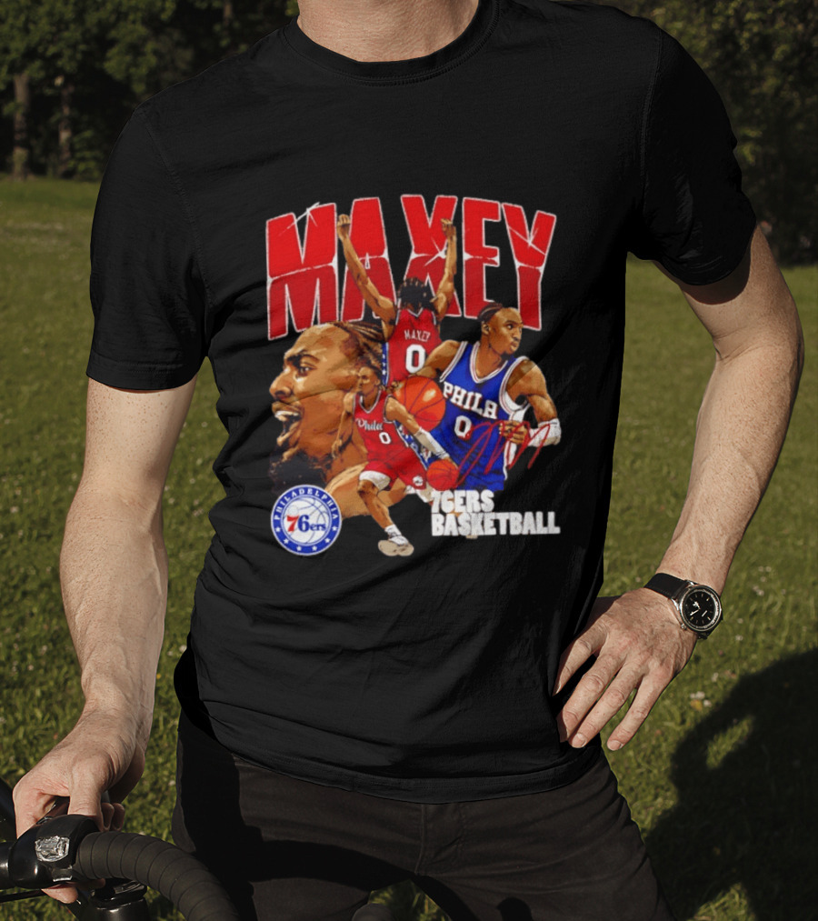 Tyrese Maxey Philadelphia 76ers Collage T-Shirt
