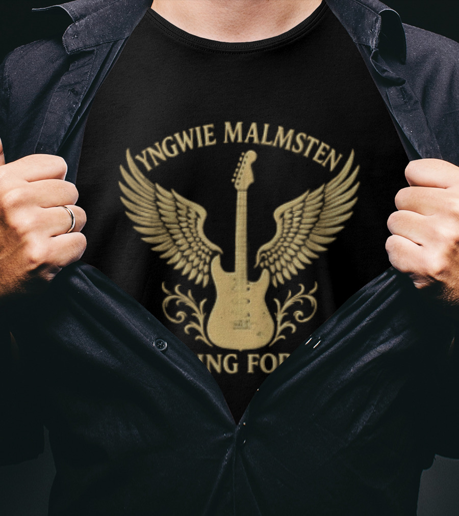 Yngwie Malmsten Rising Force Electric Guitar Wings T-Shirt