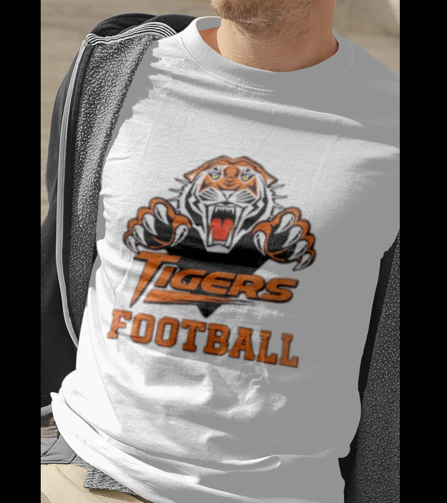 Tigers Football Sports Team Fierce Mascot Claw T-Shirt