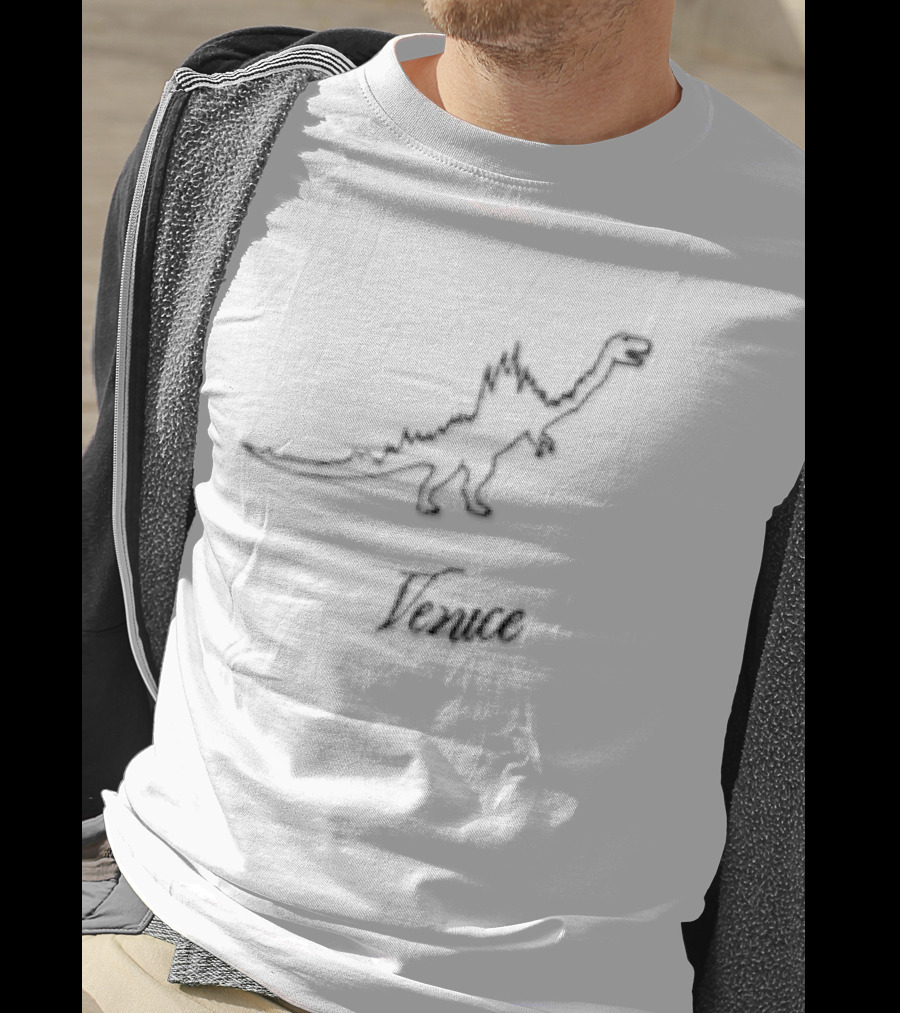 Venice Green Dinosaur Sketch T-Shirt