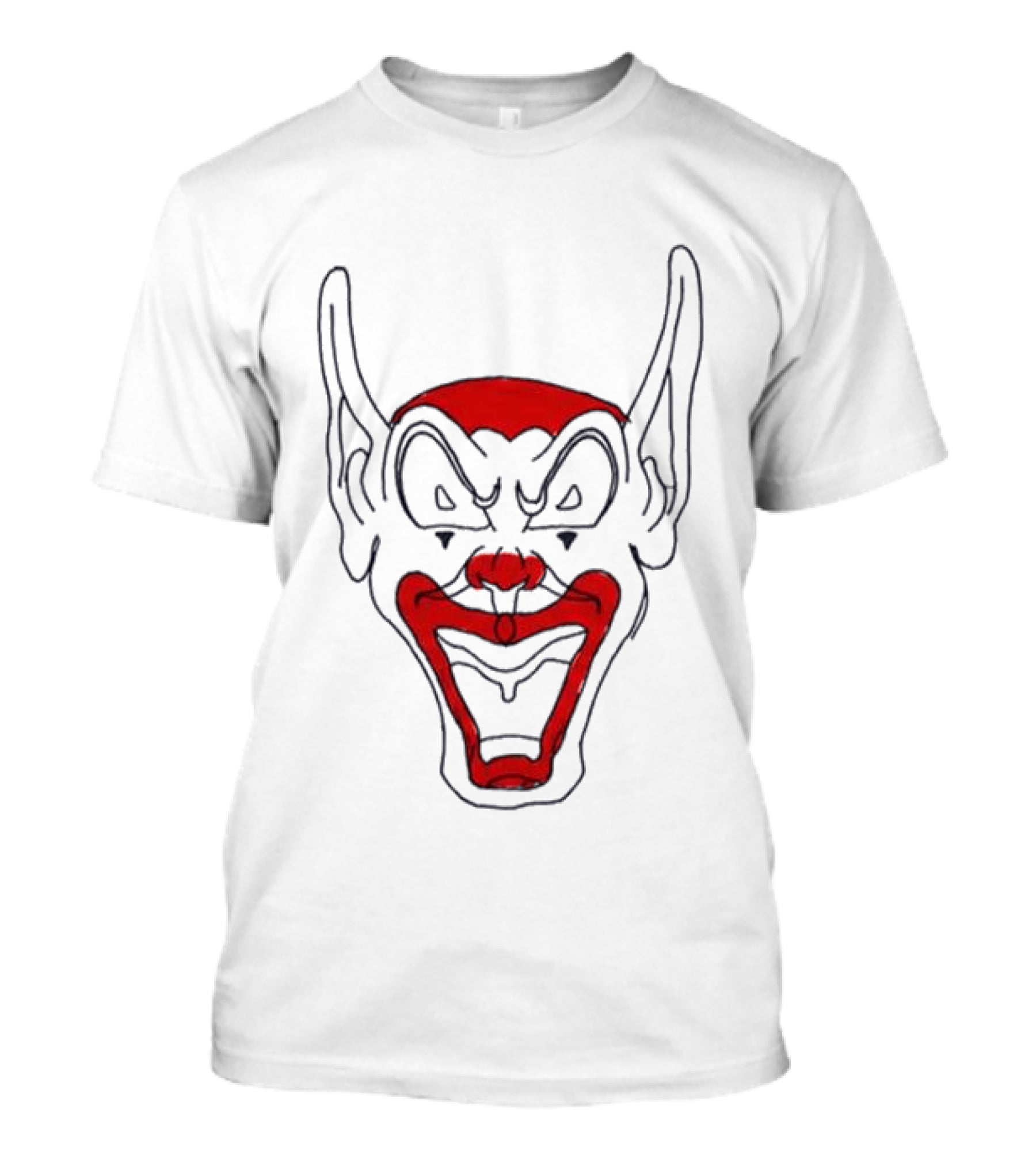 Asspizza Goblin Clown Earred Mask Red Black T-Shirt