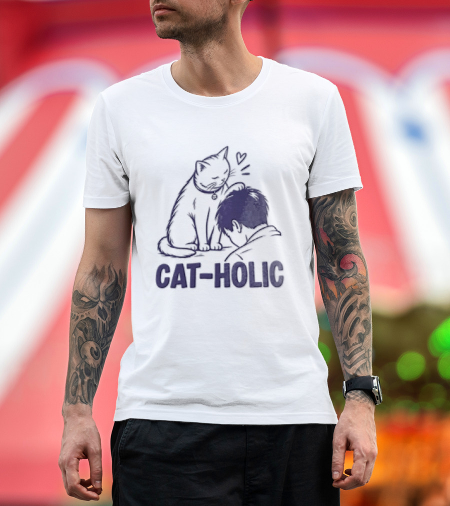 Cat Holic Feline Lover And Pet Owner Connection T-Shirt