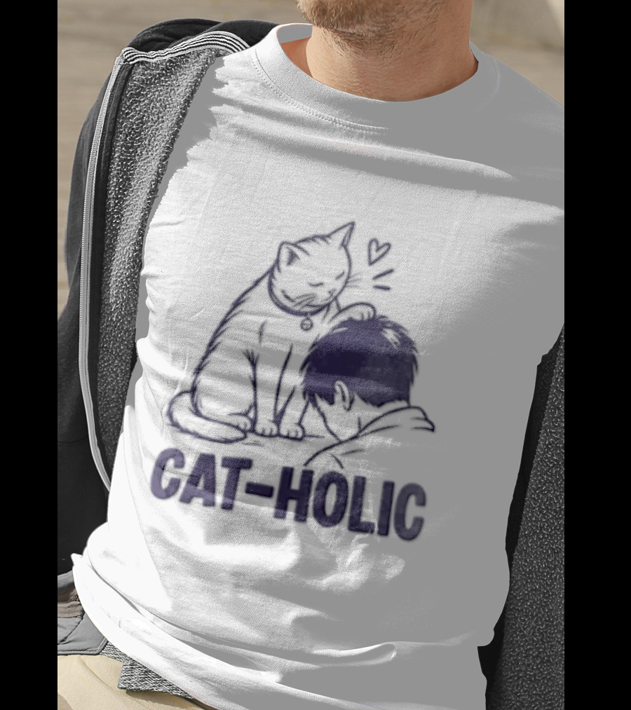 Cat Holic Feline Lover And Pet Owner Connection T-Shirt