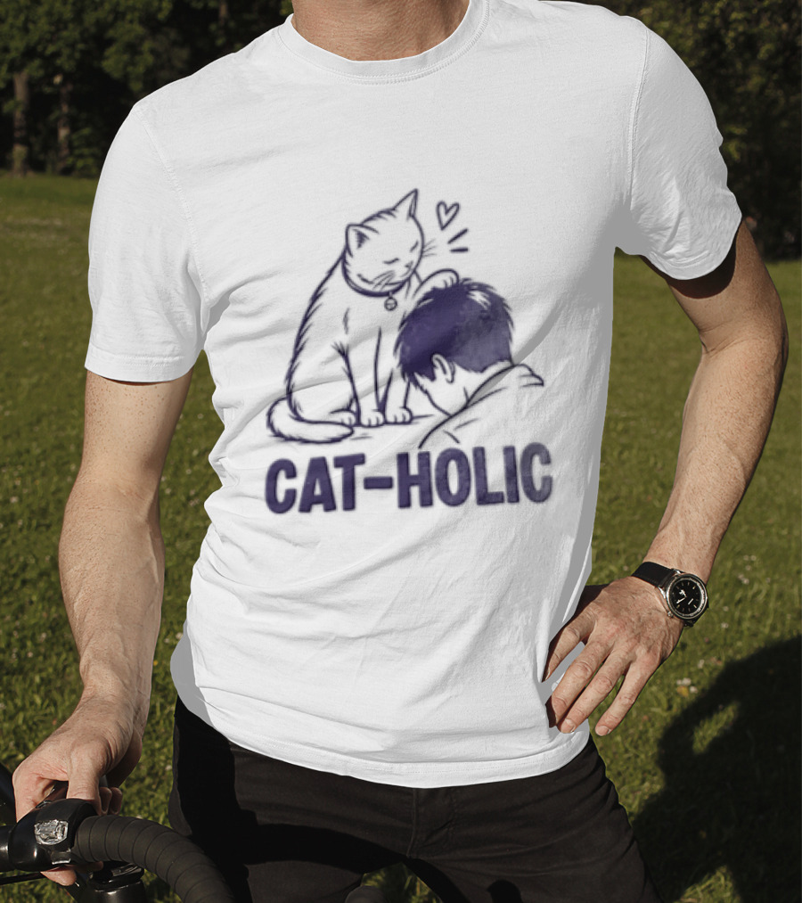 Cat Holic Feline Lover And Pet Owner Connection T-Shirt