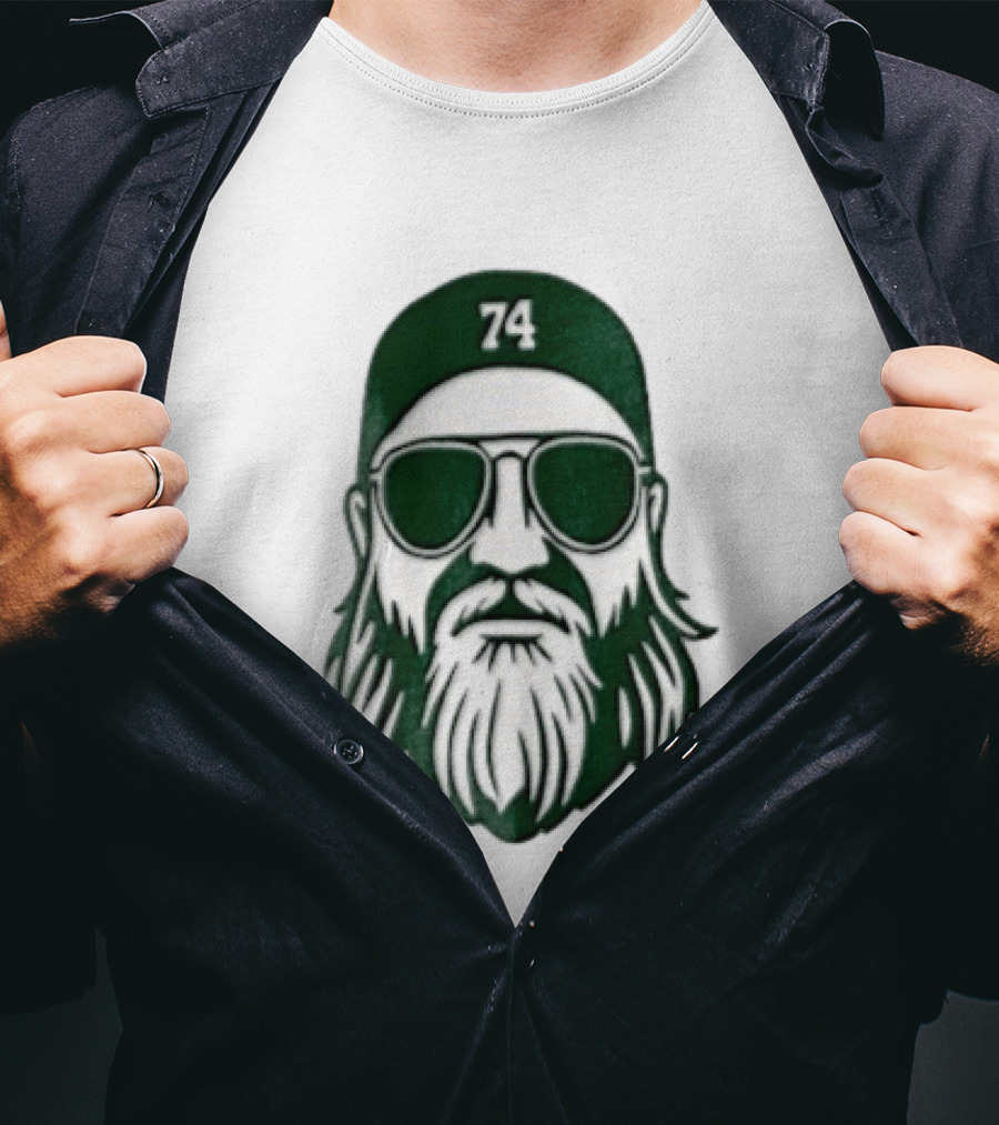 Bearded Man Sunglasses Hat 74 T-Shirt