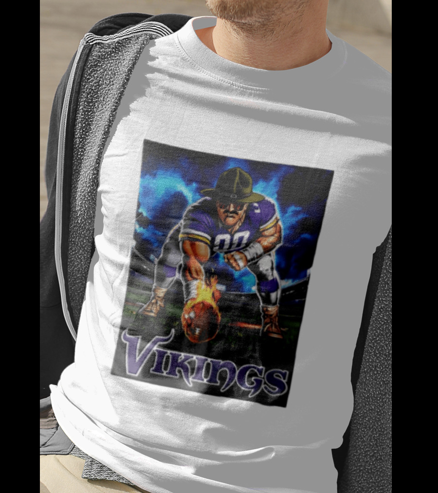 Vikings Ivan Pace Jr Muscular Football Player 00 Powerful Athletic Figure T-Shirt