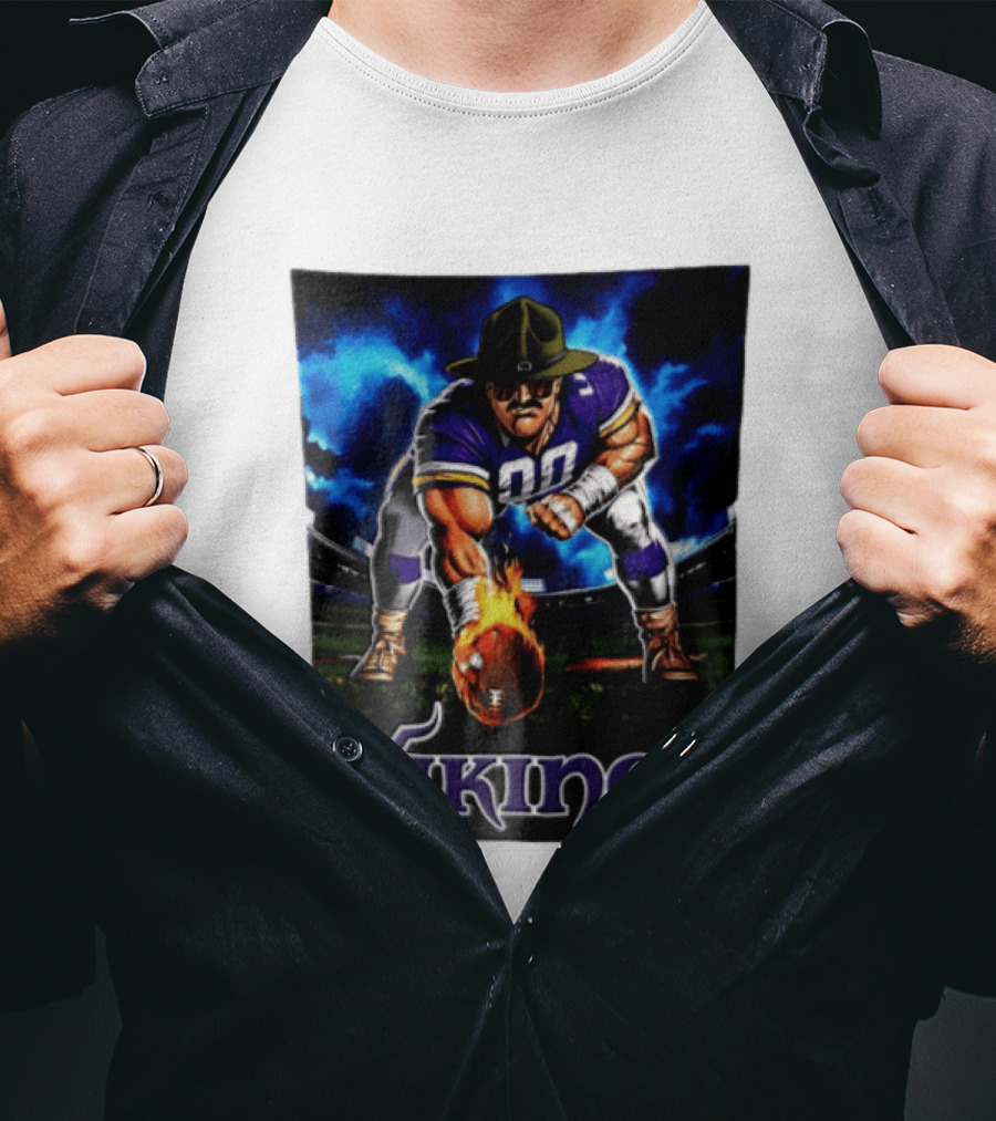 Vikings Ivan Pace Jr Muscular Football Player 00 Powerful Athletic Figure T-Shirt