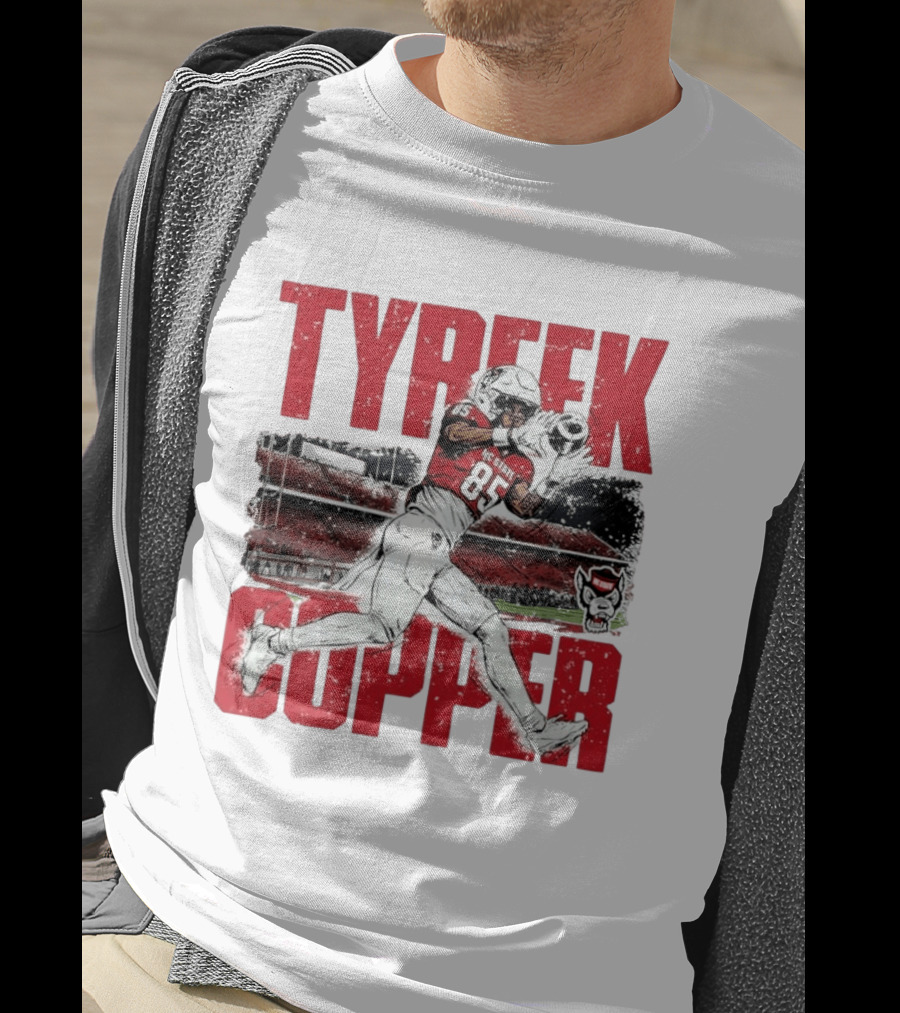 NCAA Football NC State Wolfpack Tyreek Copper Catching Highlight Caricature T-Shirt