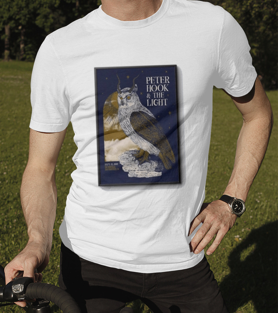 Peter Hook & The Light Sept 21 2026 San Francisco CA Owl T-Shirt