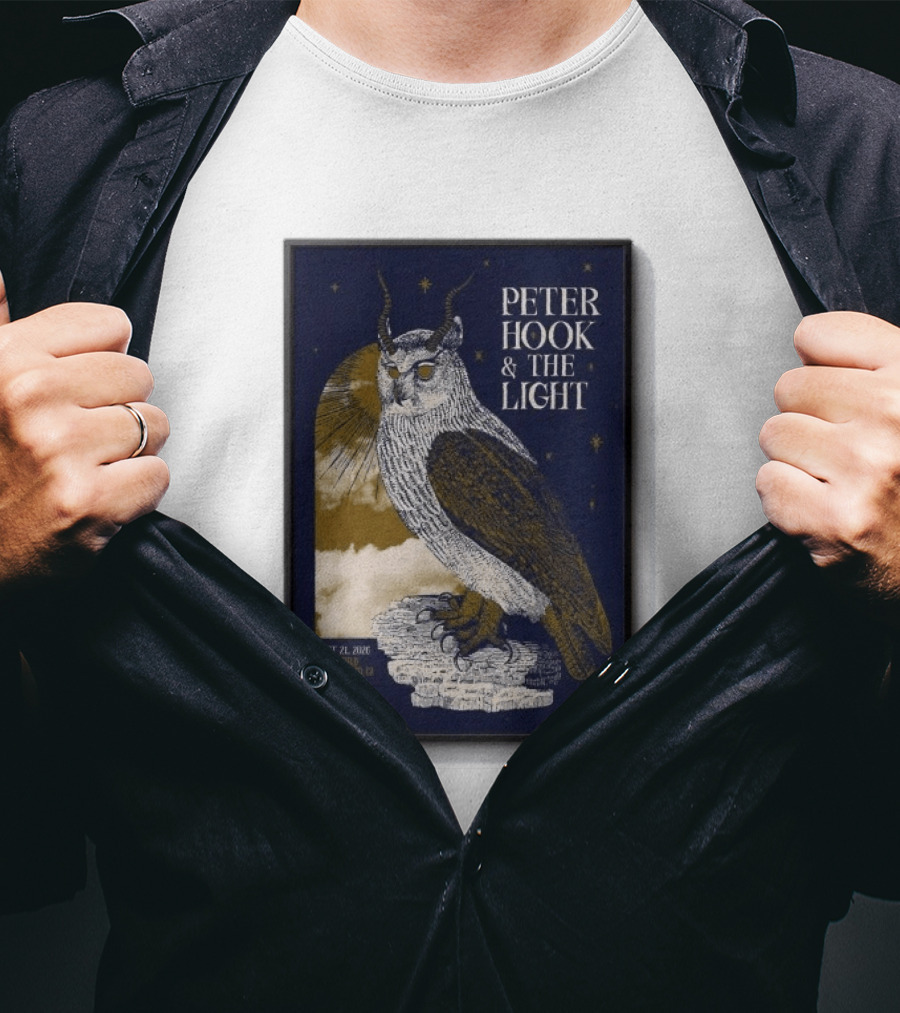 Peter Hook & The Light Sept 21 2026 San Francisco CA Owl T-Shirt