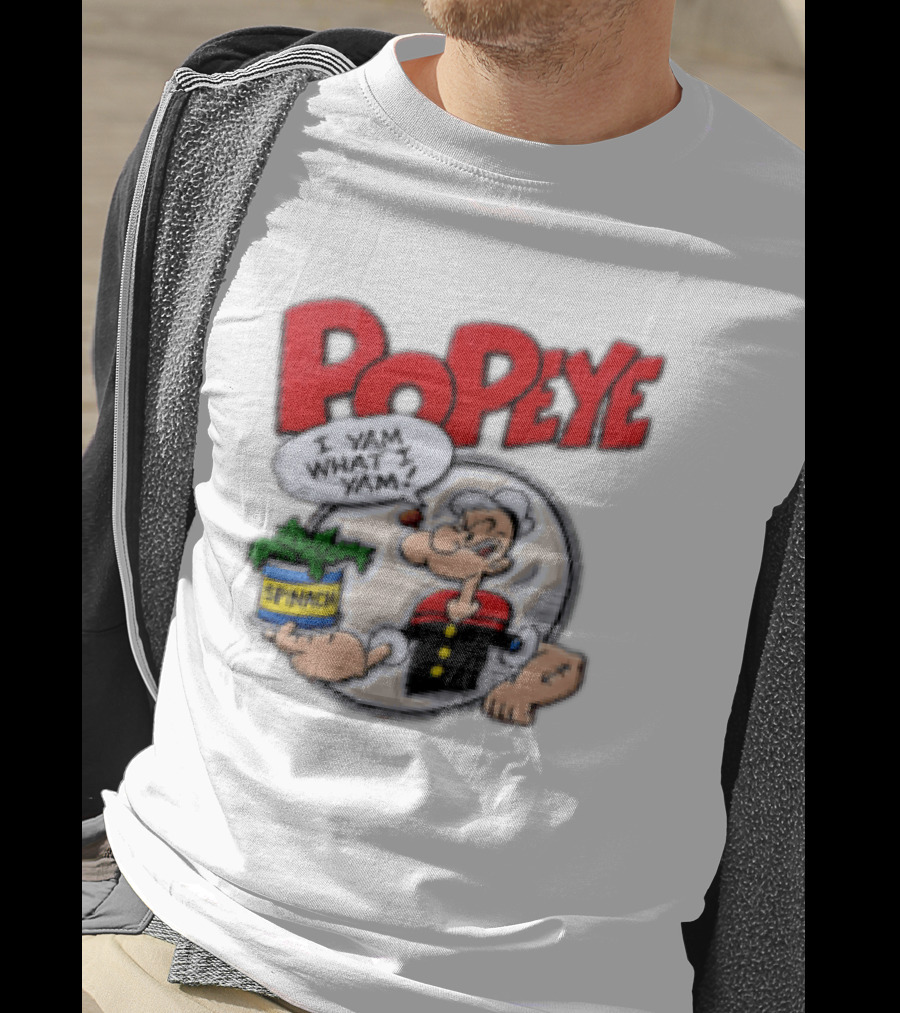 Popeye I Yam What I Yam Spinach Classic Cartoon T-Shirt