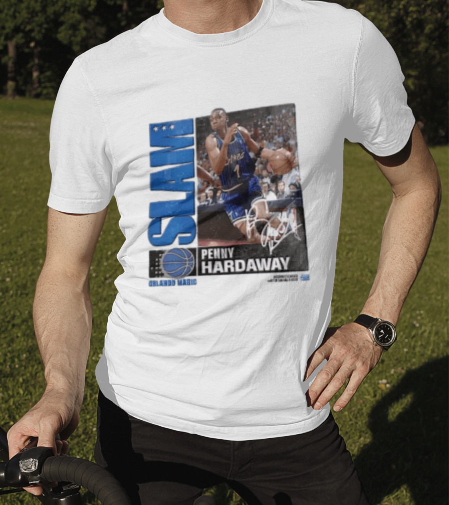 SLAM Top 500 Penny Hardaway Basketball Orlando Magic Jersey T-Shirt