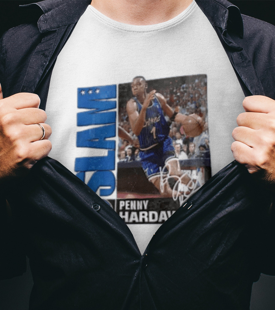 SLAM Top 500 Penny Hardaway Basketball Orlando Magic Jersey T-Shirt