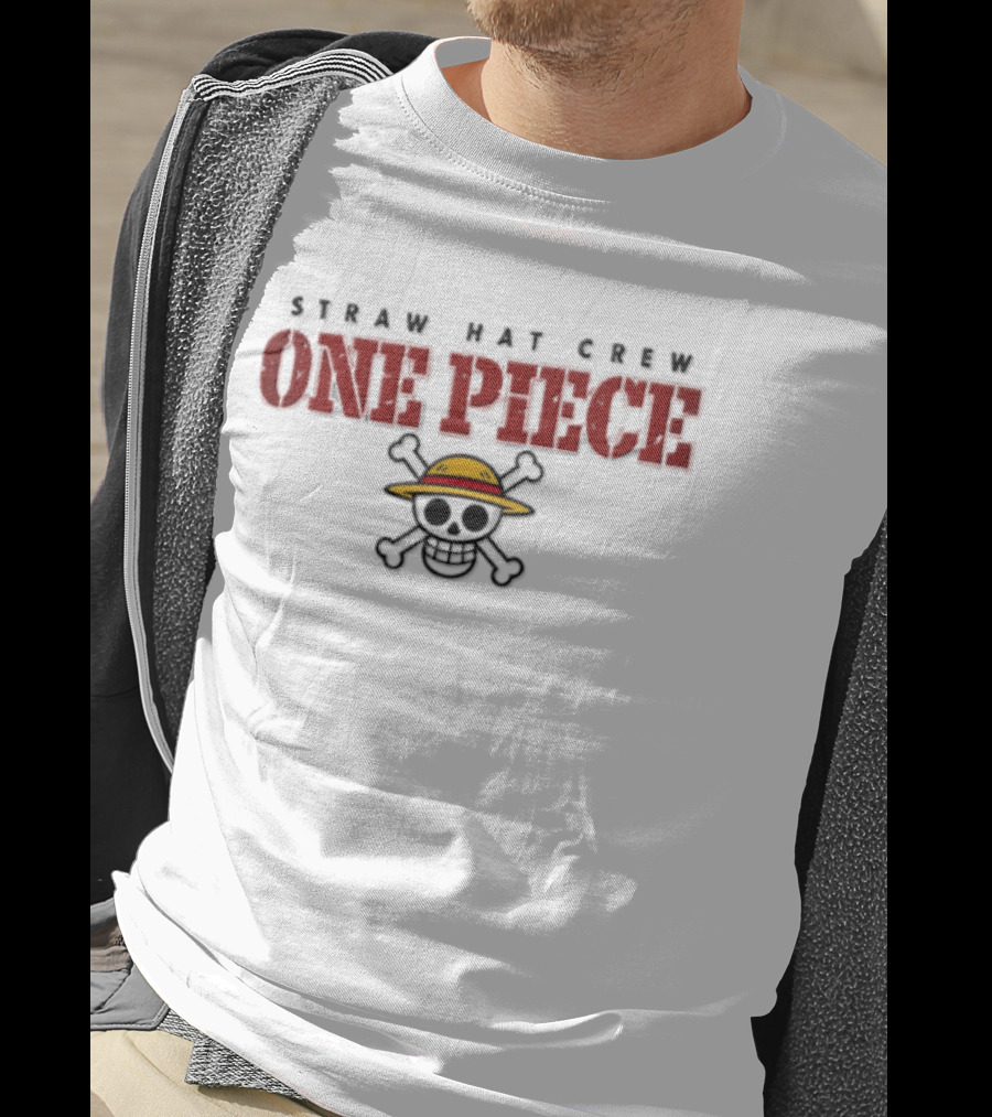 Monkey D. Luffy Straw Hat Crew One Piece Anime Skull T-Shirt