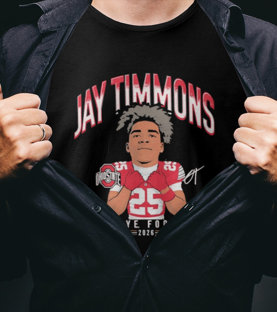 Jay Timmons 2026 Buckeye Football No 25 T-Shirt