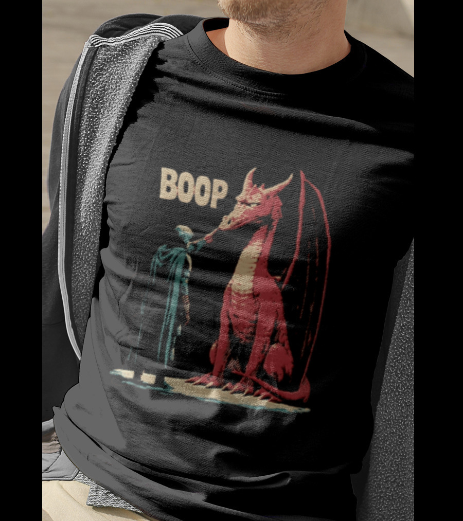 Boop The Dragon Knight Humor Fantasy Adventure T-Shirt