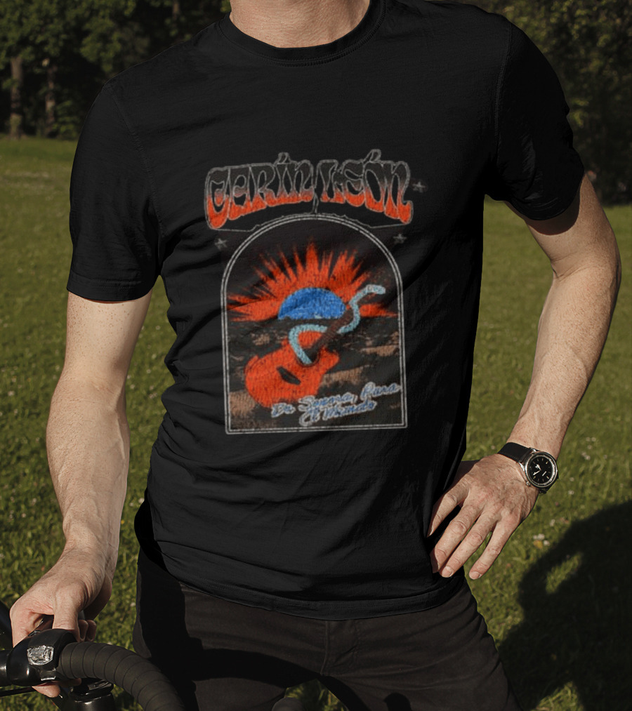 Carin Leon De Sonora Para El Mundo Guitar Sunrise T-Shirt