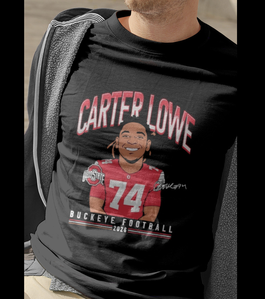 Carter Lowe 74 Ohio State Buckeye Football 2025 T-Shirt