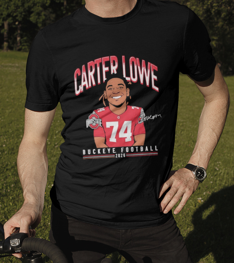 Carter Lowe 74 Ohio State Buckeye Football 2025 T-Shirt