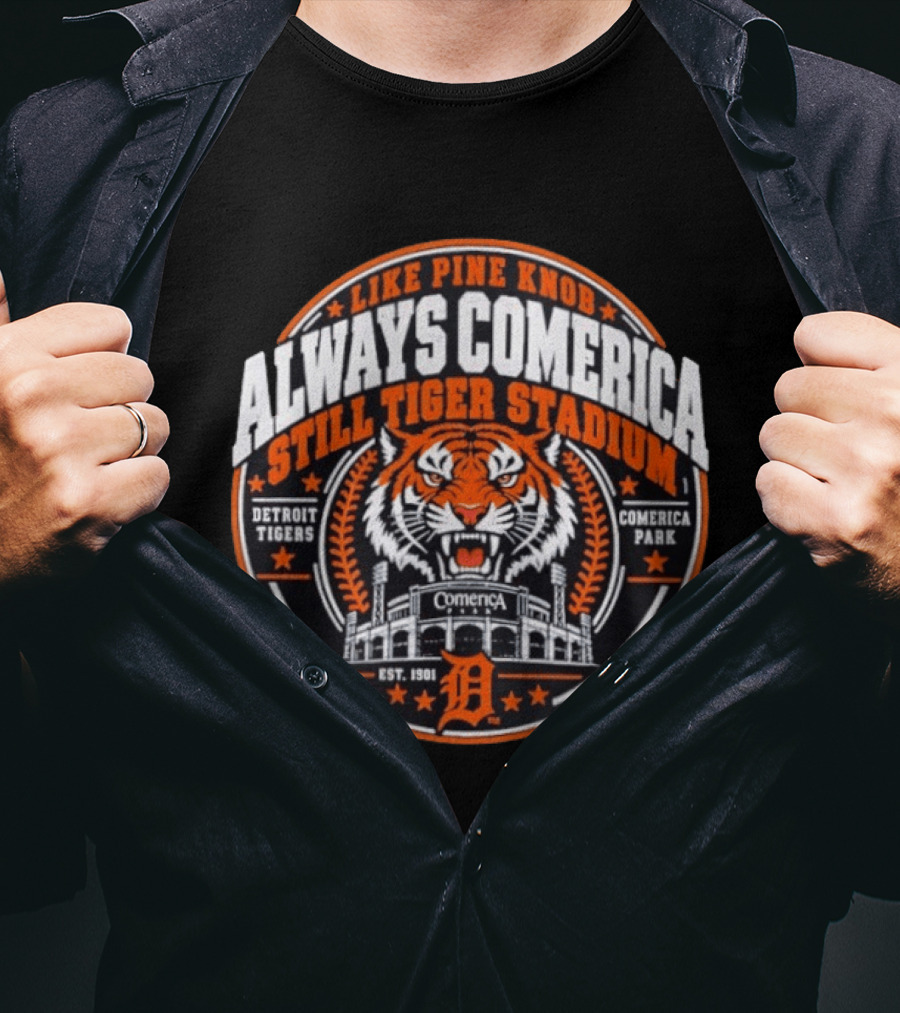 Like Pine Knob Always Comerica Still Tiger Stadium Detroit Tigers Comerica Park T-Shirt