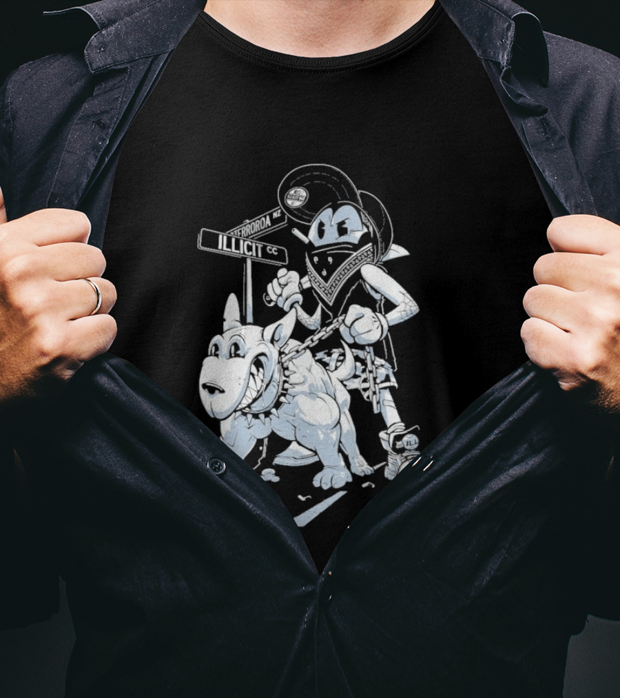 Redrat Illicit Menace Retro Cartoon Adventure T-Shirt