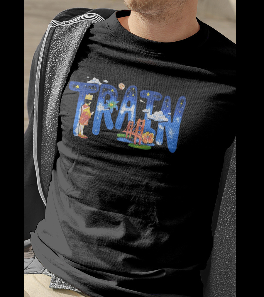 Train X Manhead Store Starry 2026 Tour Golden Gate Bridge Planet And Flowers T-Shirt
