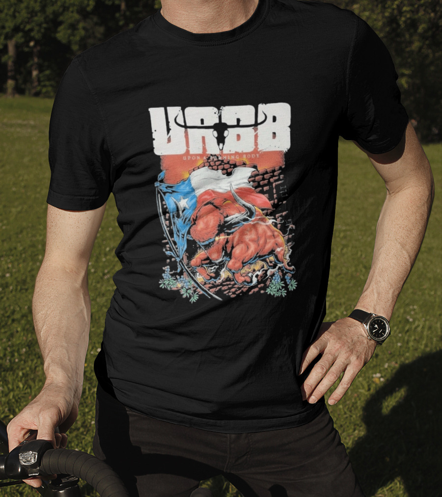 Upon A Burning Body URBB Bull Flag Texas T-Shirt