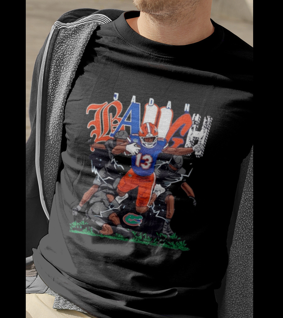 Florida Gators Jadan Baugh No 13 NCAA Football Caricature T-Shirt